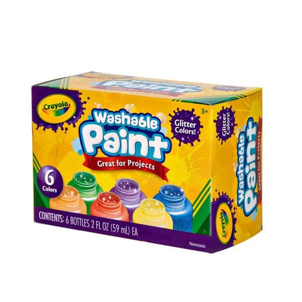 Crayola Washable Kids' Paint Set, 10-Colors, Neon 